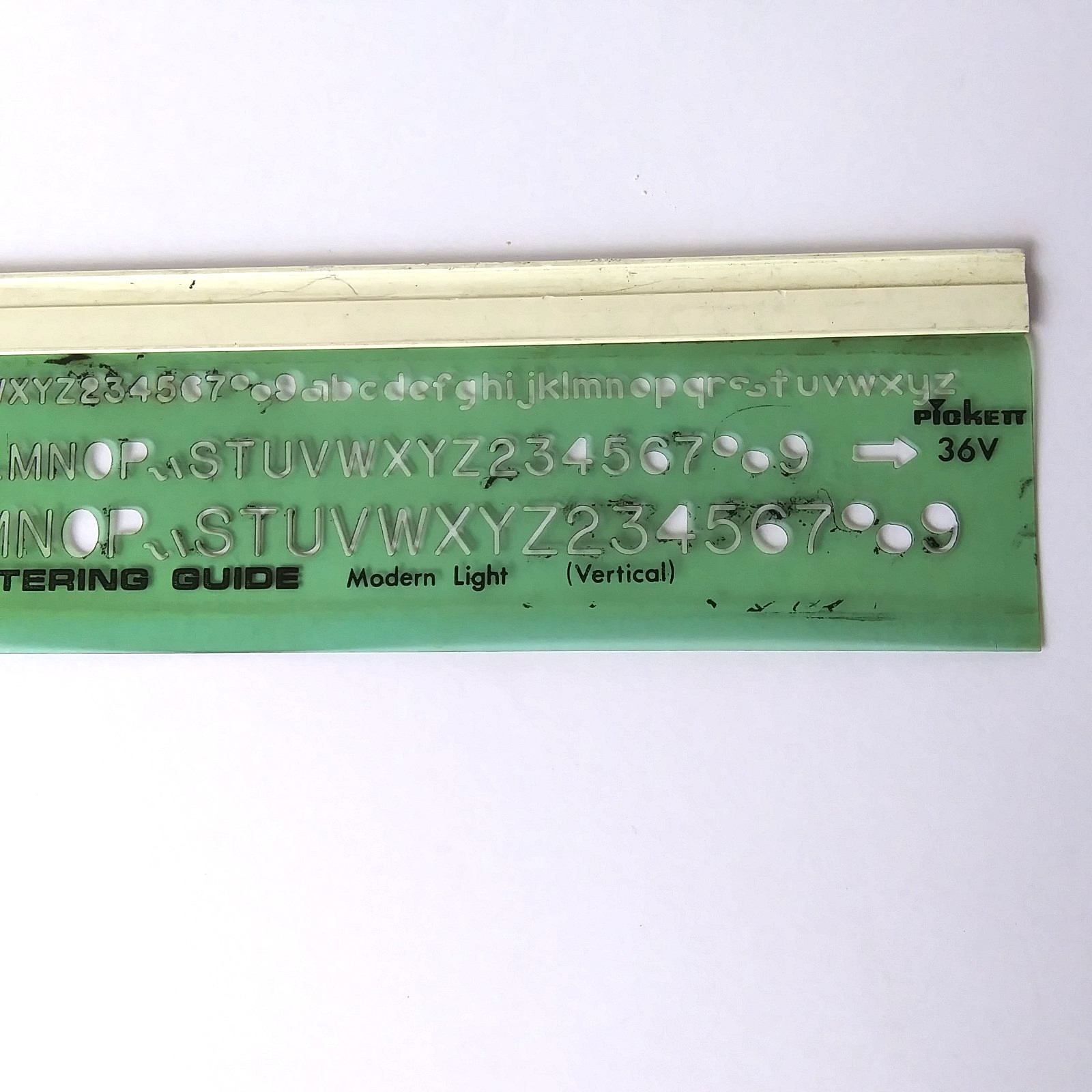 Pickett 36V Lettering Guide Template Drafting Stencil Modern Light Vertical