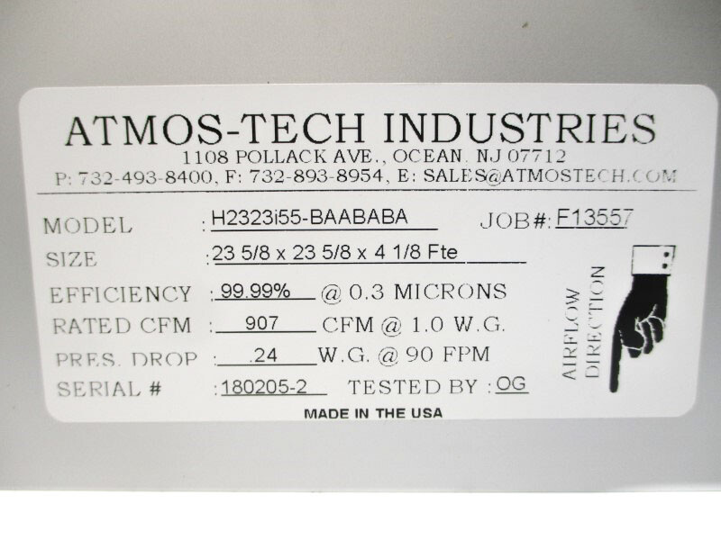 ATMOS-TECH INDUSTRIES H2323I55-BAABABA 23-5/8″ X 23-5/8″ X 4-1/8″ NSNP