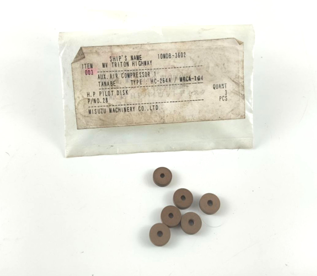 H.P Pilot Disk P/N 28 For Tanabe HC-264A/MRCA-104 Compressor Parts (PACK OF 05)