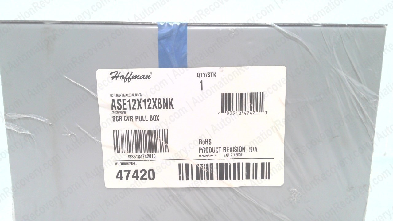 HOFFMAN ASE12X12X8NK, SCREW COVER ENCLOSURE, NEW #351948