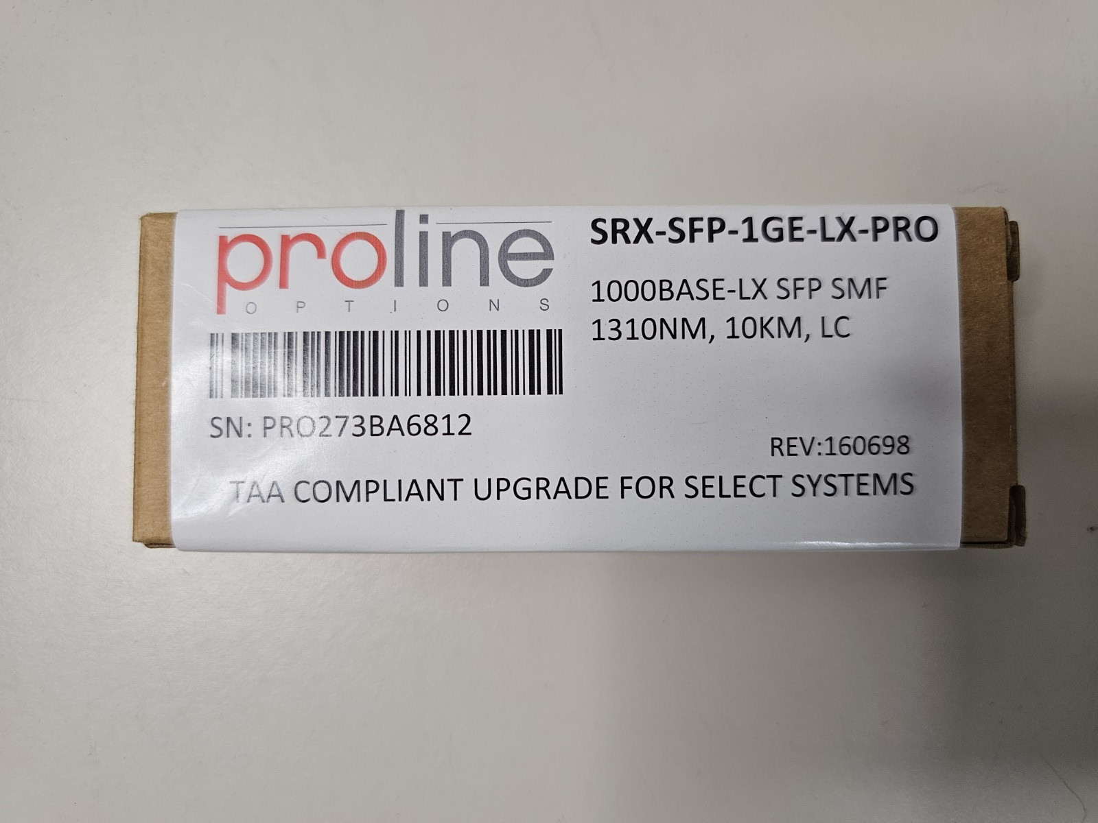 Proline Options SRX-SFP-1GE-LX-PRO 1000BASE-LX SFP SMF Transceiver