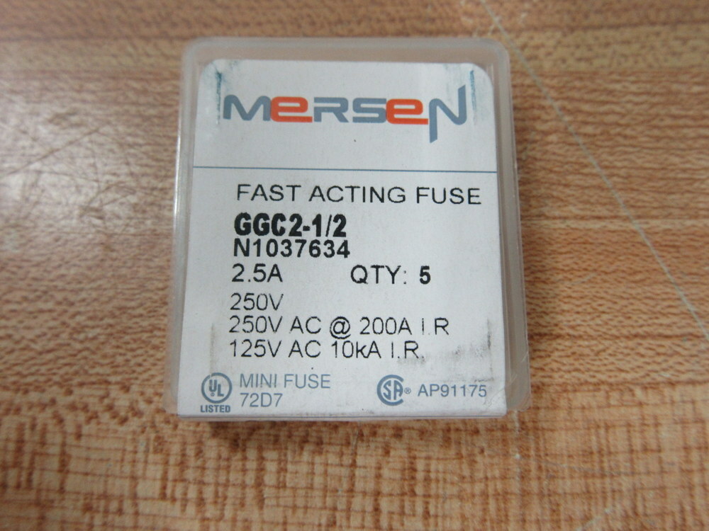 Mersen GGC2-1/2 Fast Acting Mini Fuse GGC212 (Pack of 20)