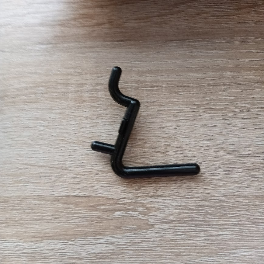 Black and Clear Plastic 1.50 Inch Pegs About 95 Pieces Used