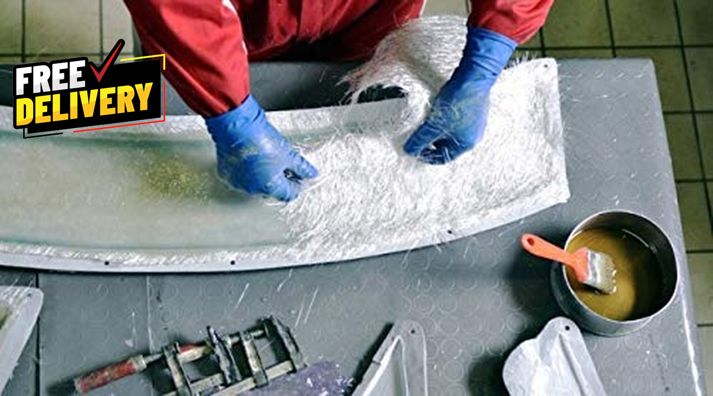 Fiberglass Chopped Strand Mat 1.5Oz-50″ Wide-30 Feet Long 10 Yards Waterproof..