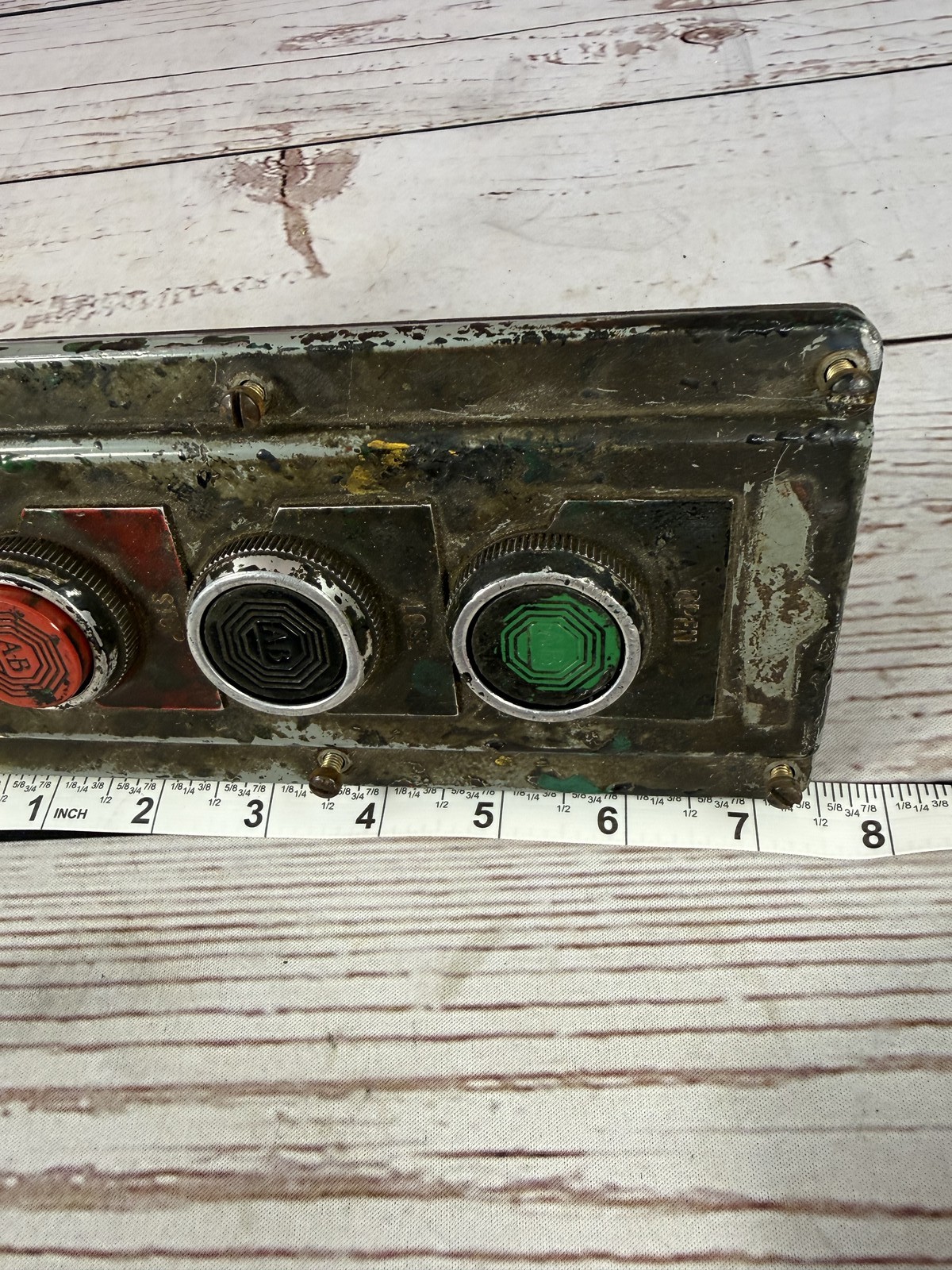 Vintage Allen-Bradley AB 800T Open Close Stop Push Button Control Station Heavy