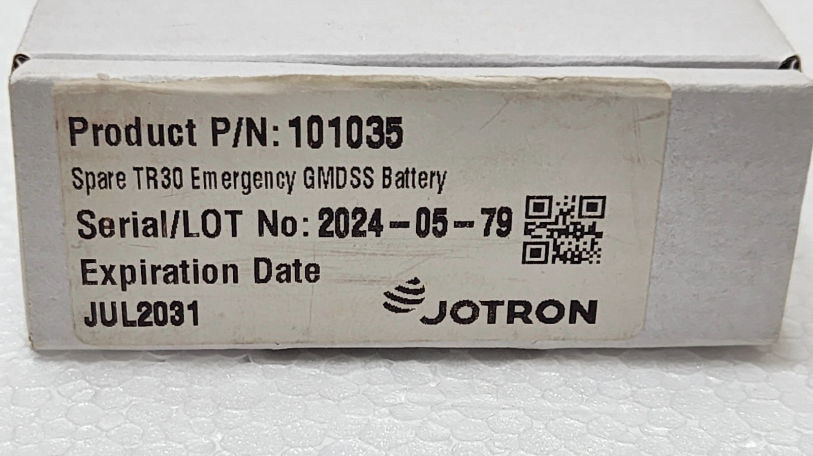 JOTRON 101035 Emergency Spare Battery for TR30 GMDSS Expiry: 2031