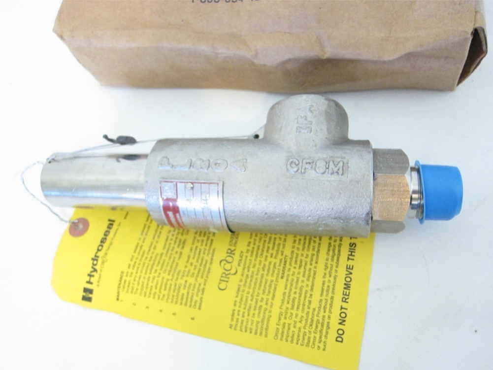 New Hydroseal Valve 3FRV30F/D0 490 PSI 614 CFM Inlet 3/4 ORIF Dia 1/2 