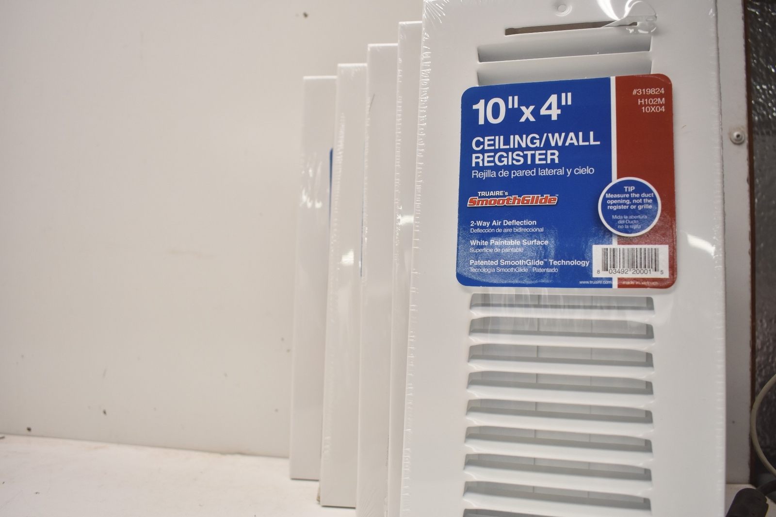 TruAire 10 in. x 4 in. 2 Way Wall/Ceiling Register Lot of 5 H102M 10X04