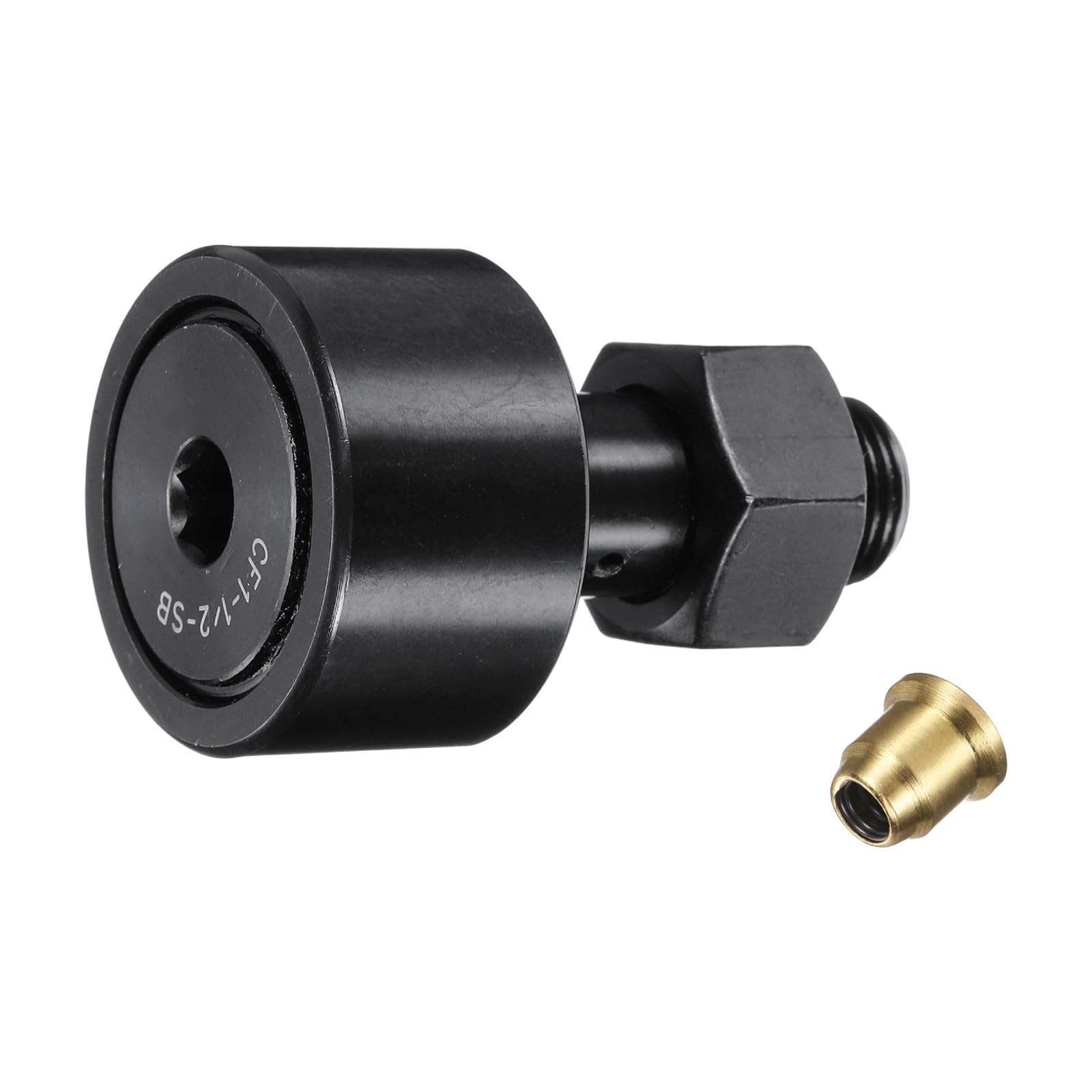 uxcell CF-1-1/2-SB CR24 Cam Follower Track Runner Bearings, Chrome Steel Roller