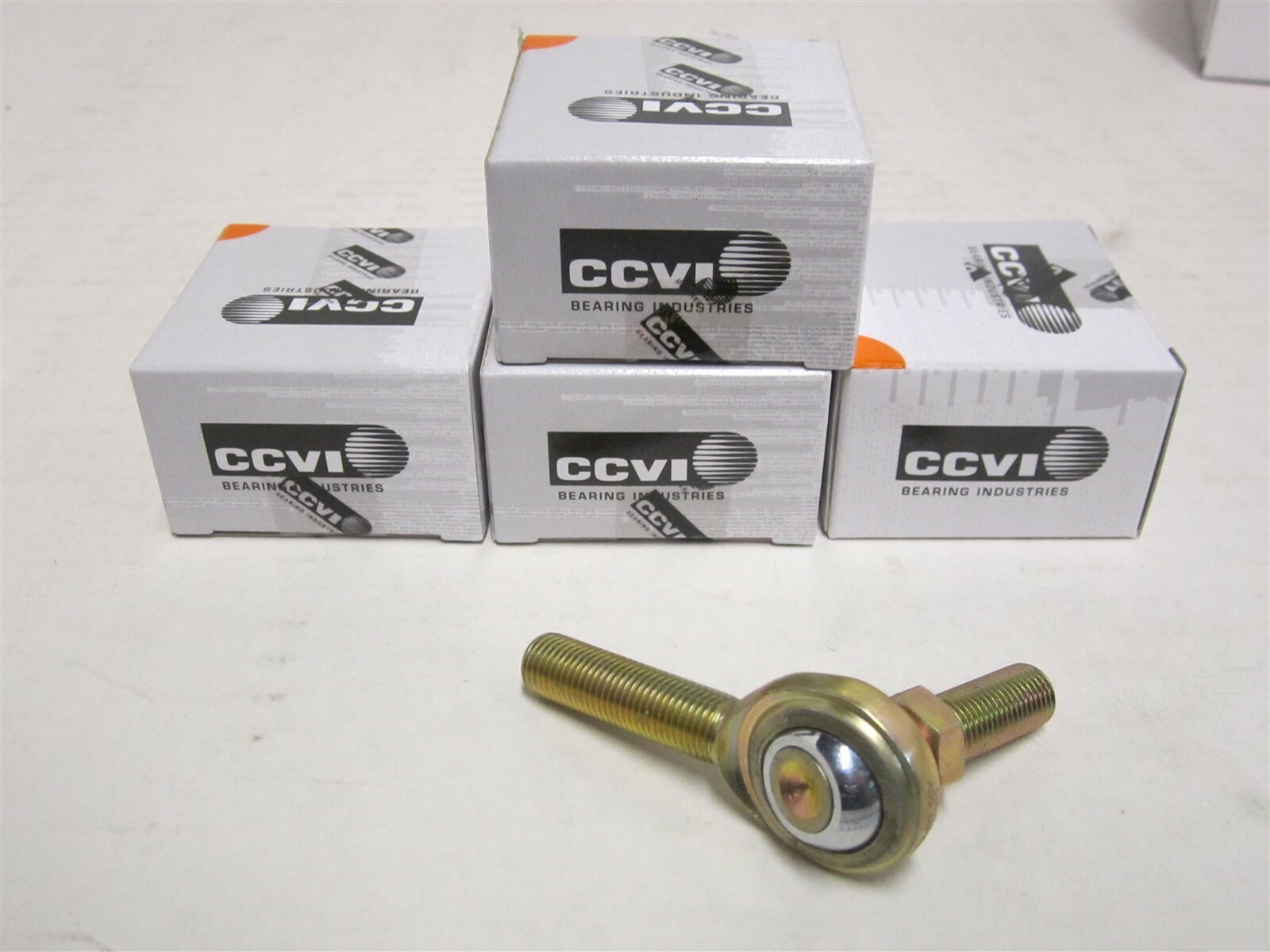 (4) CCVI Bearing Industries EML 6TYS-W PTFE Race Linkage Rod Ends, 3/8-24″, LH
