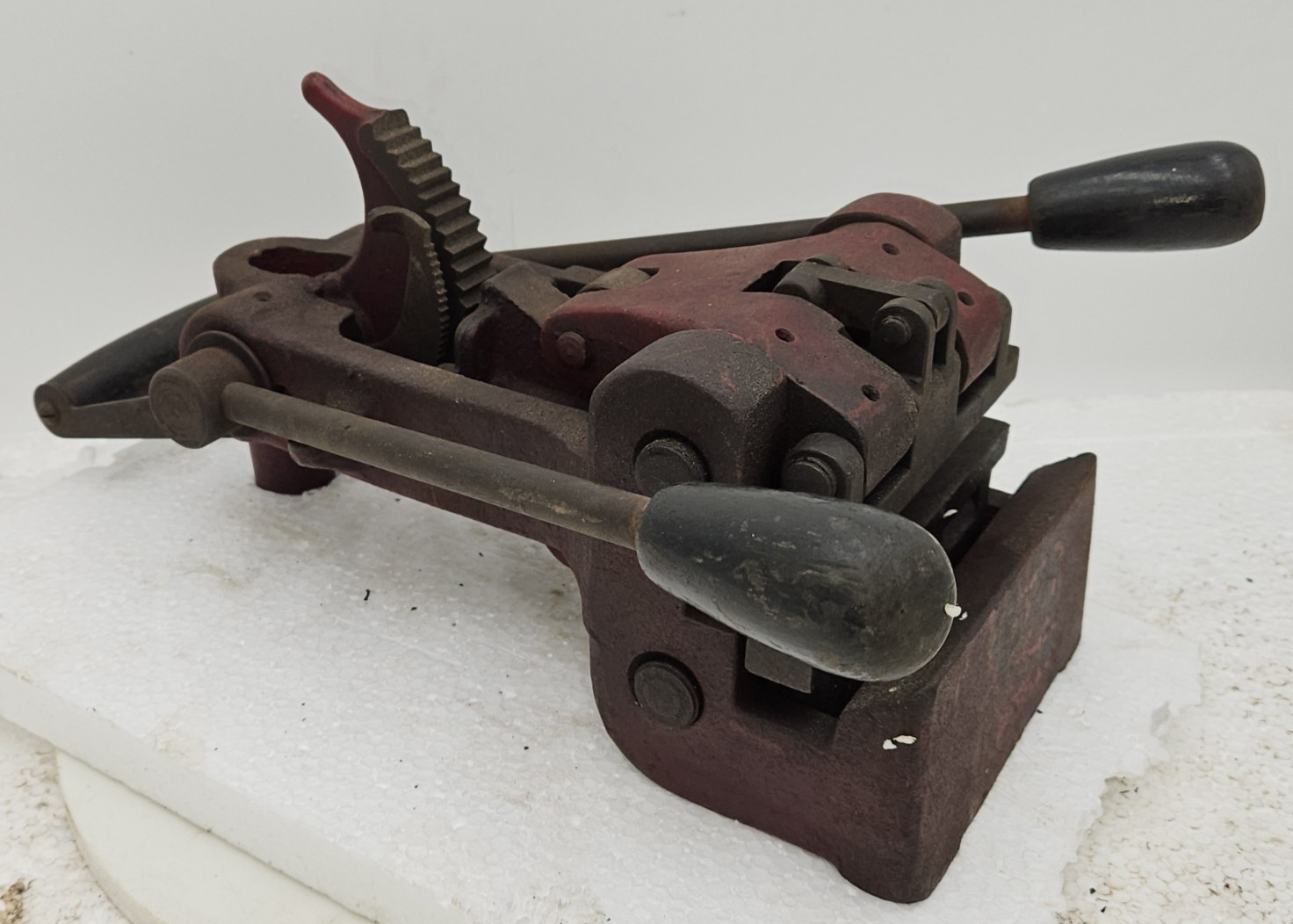 RARE Detroit Belt Lacer Press SER # 21210 Vintage flat belt Lacing. Machine NICE