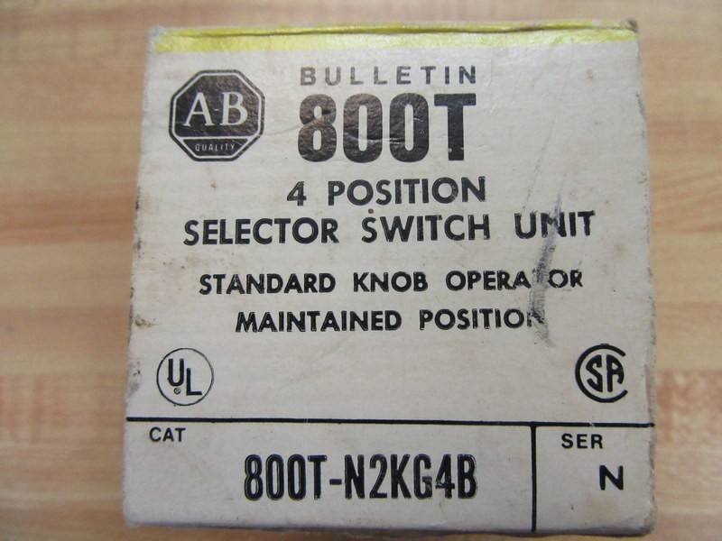 Allen Bradley 800T-N2KG4B Selector Switch