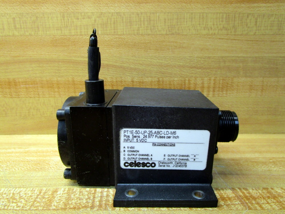 Celesco PT1E-50-UP-25-ABC-LD-M6 Incremental Encoder PT1E50UP25ABCLSM6