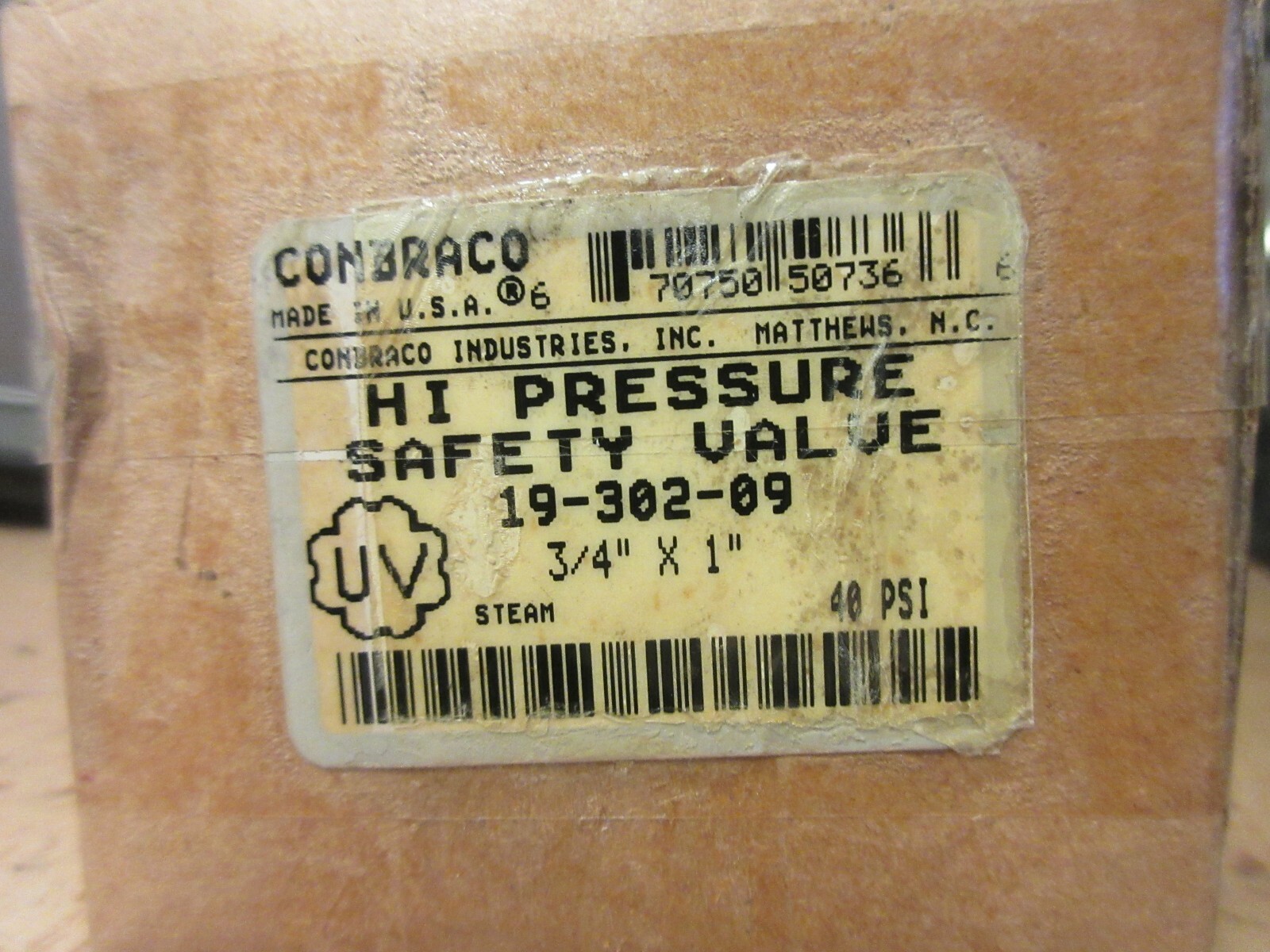 Conbraco 19-302-09 Hi-Pressure Safety Valve, 3/4″ x 1″