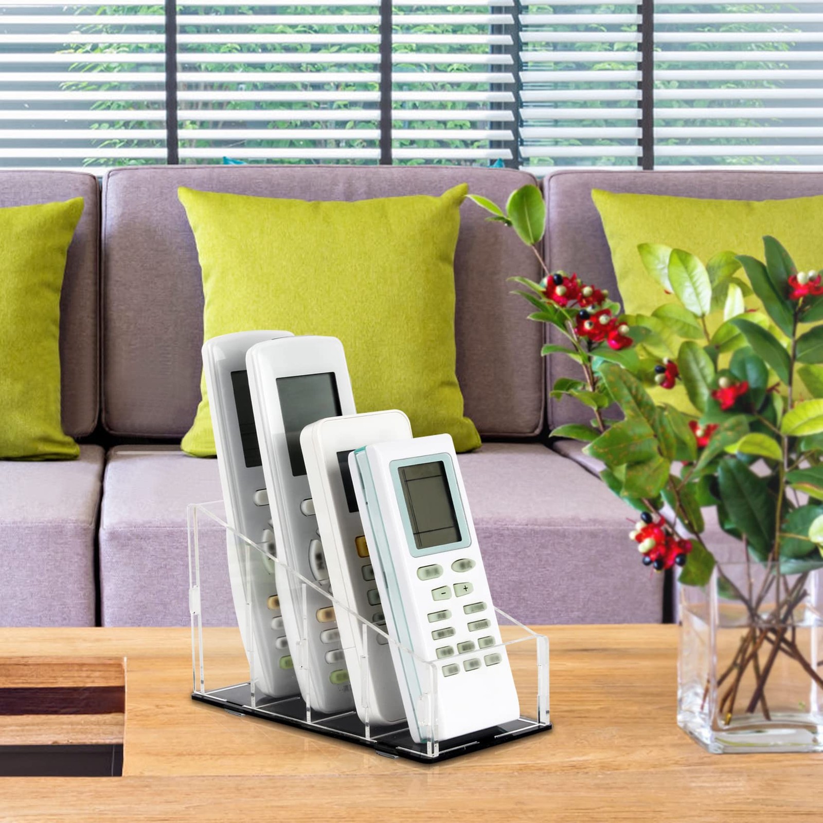 Yes!Fresh TV Remote Control Holder Organizer Acrylic 4 1 Pack, Clear