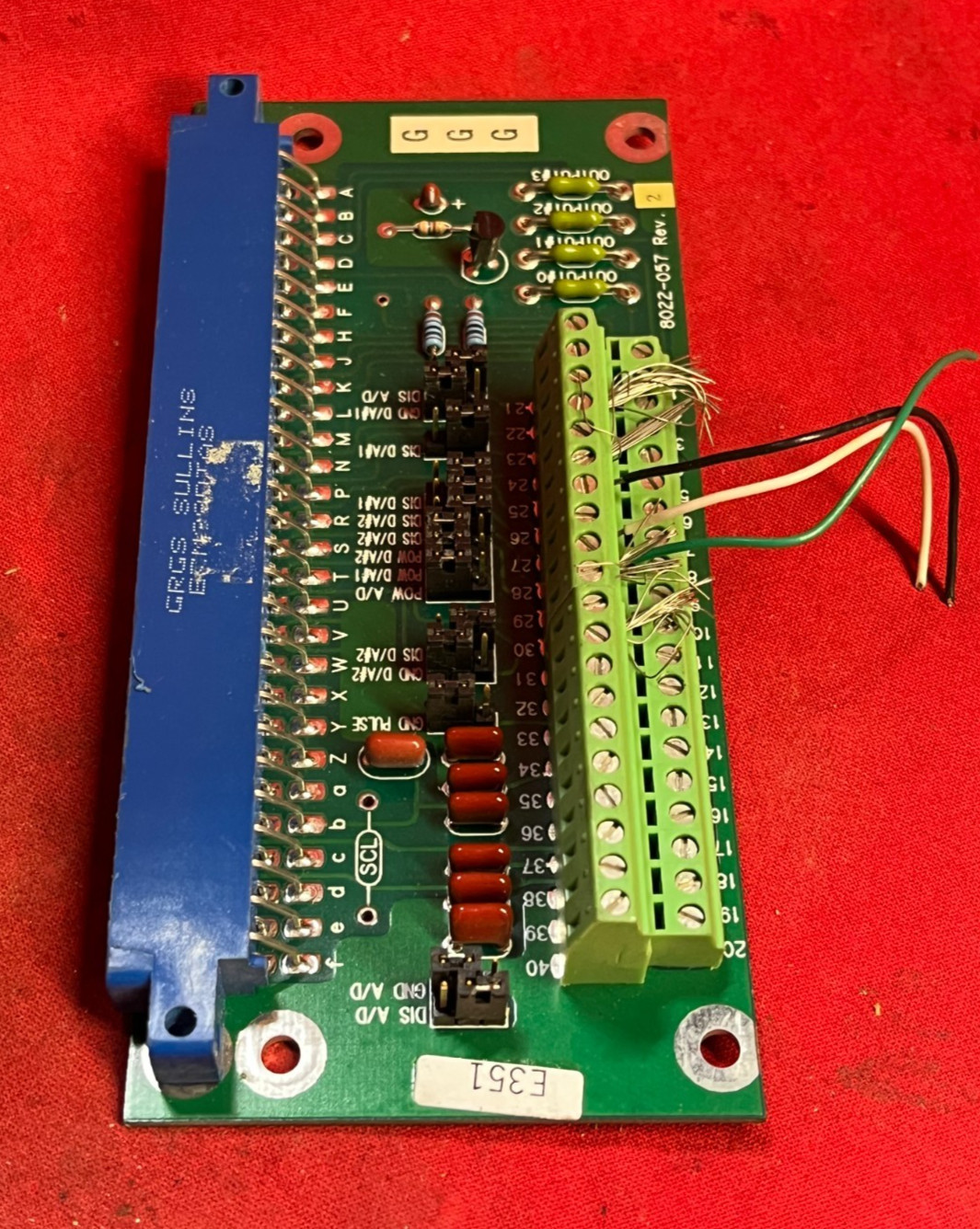 CIRCUIT BOARD, 8022-057 REV 2, SULLINS READER EZM28DTAS
