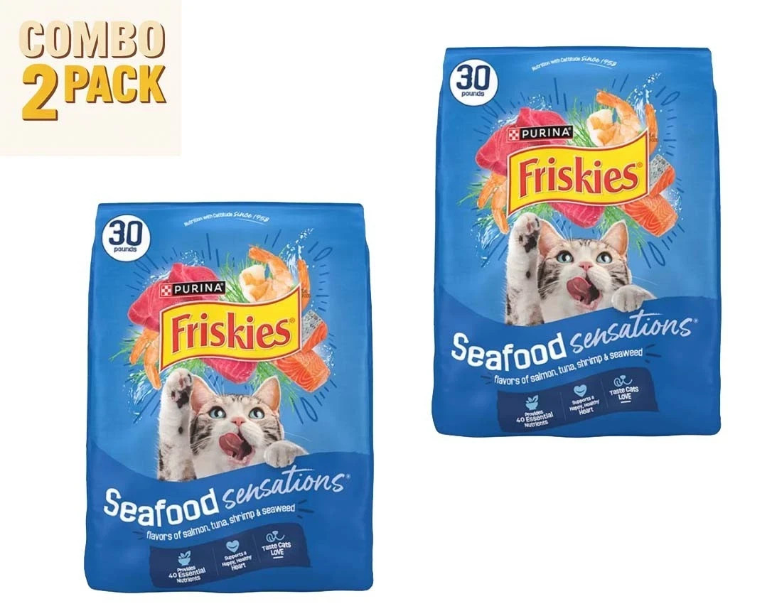 2 PACK – Friskies® Seafood Sensations Adult Cat Dry Food – Seafood, 30 Lb