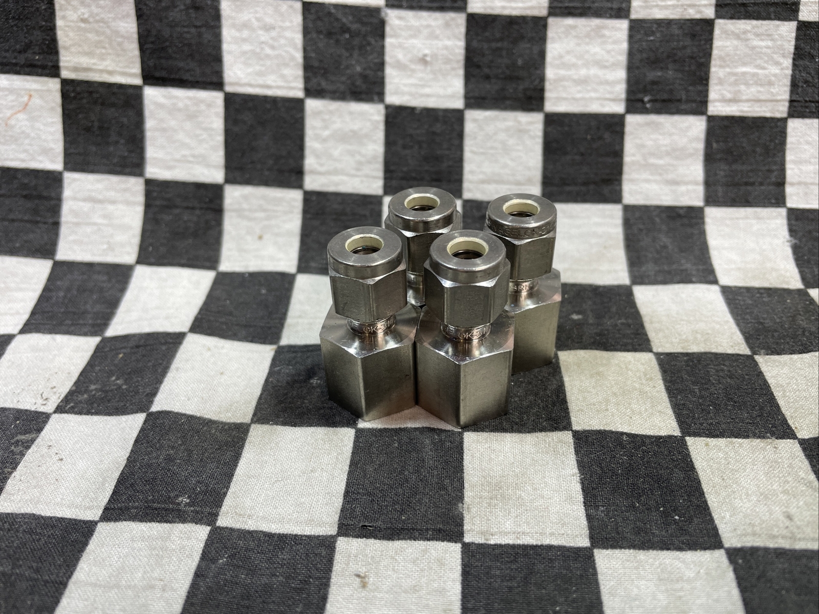 SWAGELOK FEMALE ADAPTER, SS-400-7-4 & SS-4-TA-7-4 & SS-4-TA-7-8, LOT OF 9#1541P1