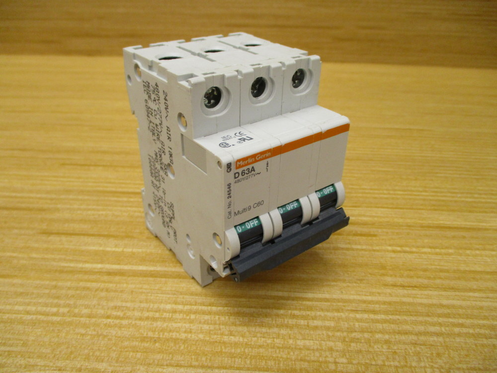 Square D MG24546 Merlin Gerin 63A Breaker Schneider 24546 W/O DIN Clips