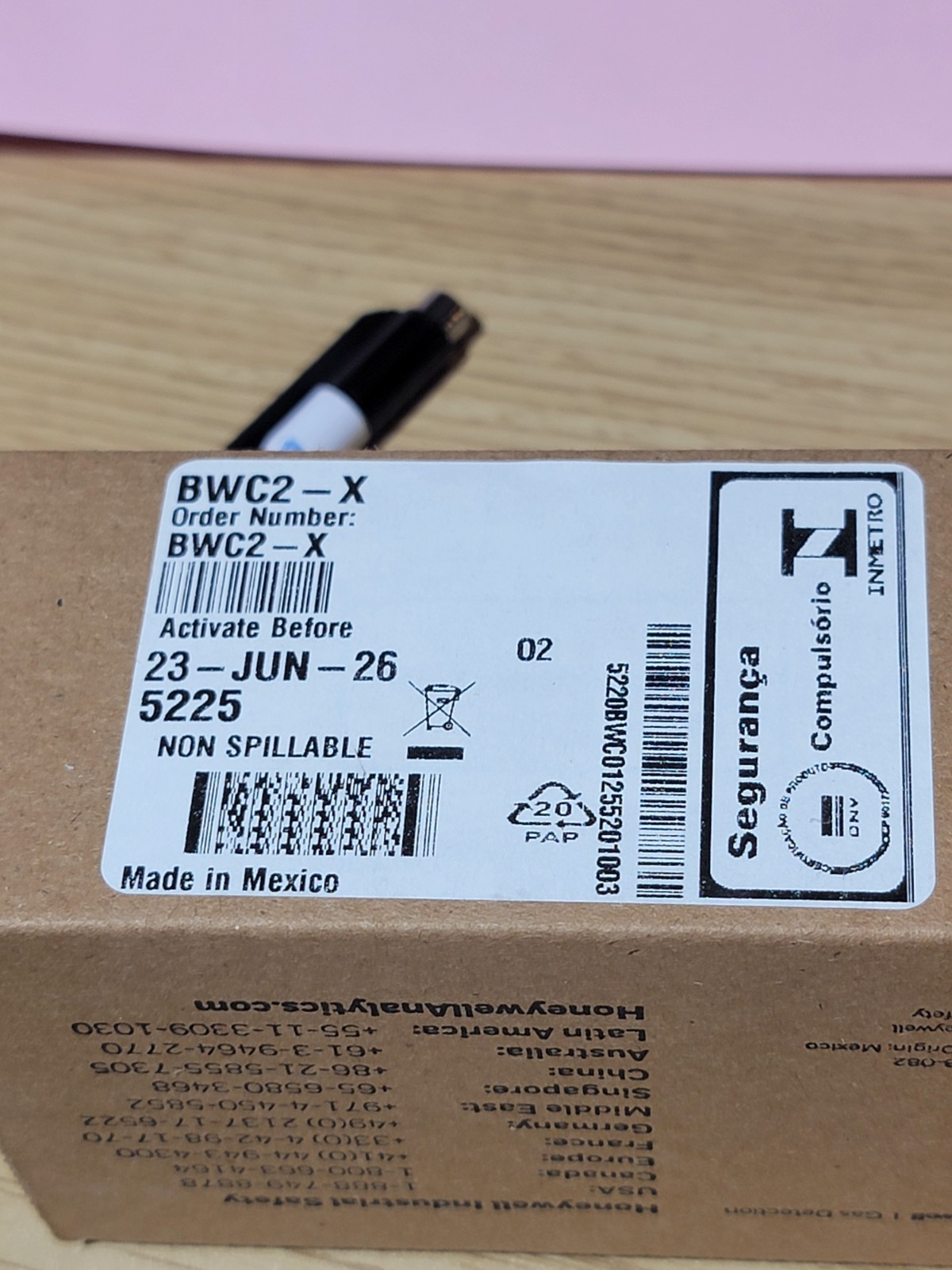Honeywell BW BWC2-X Clip Single-Gas Detector Oxygen