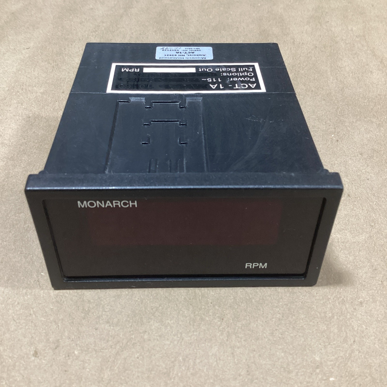 Monarch Cole Parmer ACT-1A ACT1A Series Digital Panel Mount Tachometer