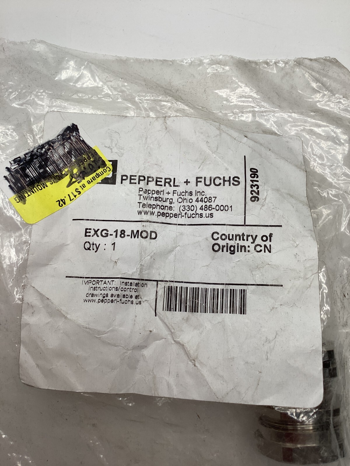 QTY 3 Pepperl + Fuchs Mounting Aid EXG-18-MOD Threaded Pipe Clamp For M18 Sensor