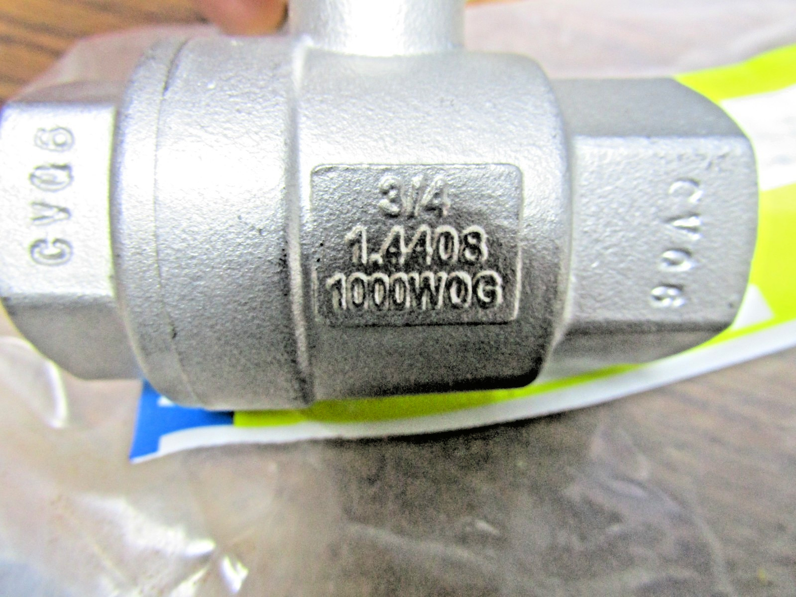 ✌️NEW ECON STAINLESS STEEL BALL VALVE 3/4″ 1.4408 1000WOG CVQ6 FIGURE 7752