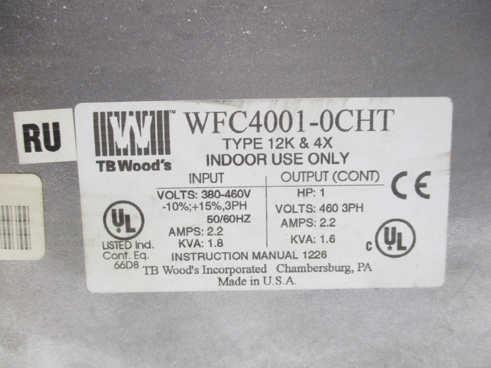 TB WOODS WFC4001-0CHT RUWFC40010CHTCE REMAN