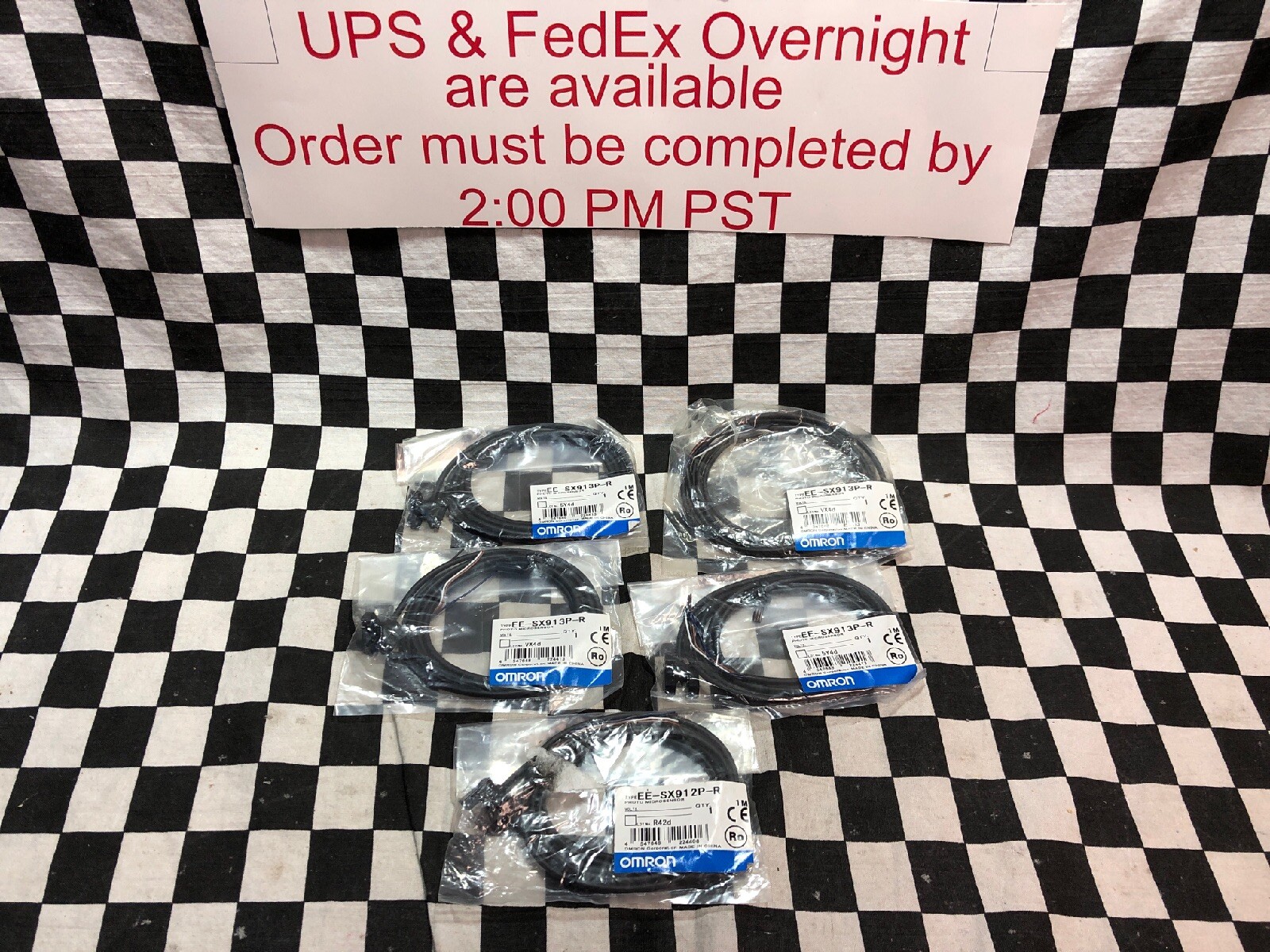 Lot Of 5 OMRON Optical Switches 1M, EE-SX913P-R, EESX913PR, SHIPSAMEDAY