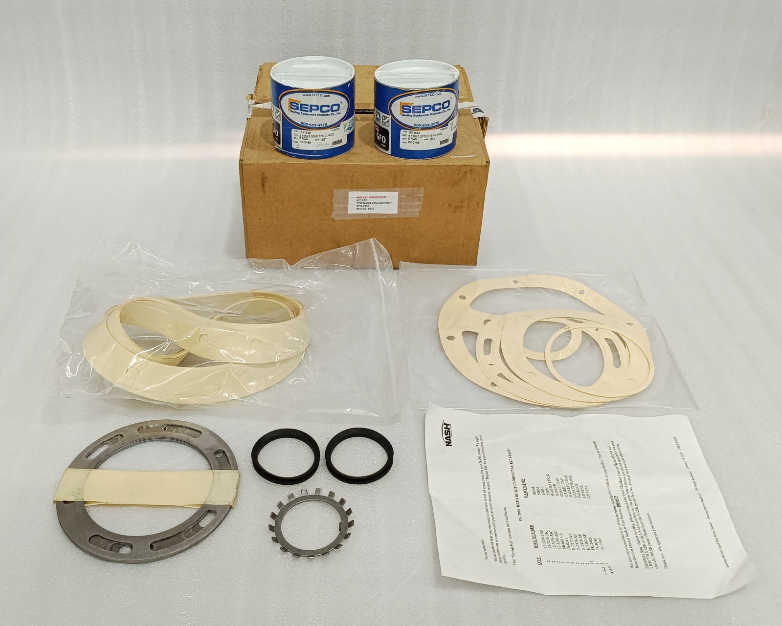 NASH 8PU-7980 CL700/AT704 1ST STAGE Repair Kit Gaskets Shims PK-2488 New