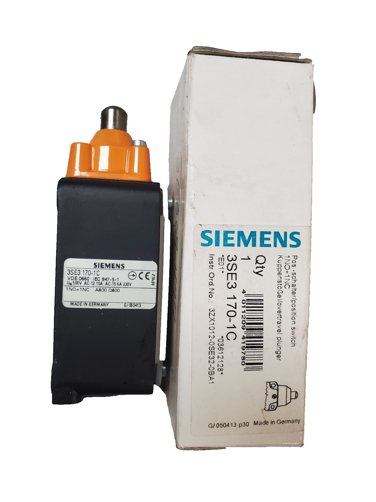 SIEMENS 3SE3170-1C Limit Switch 600VAC 10A NOS 3SE3 170-1C (M1104)