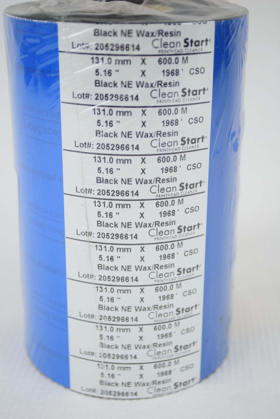 Zebra Clean Start Black NE Wax / Resin Thermal Printer Ribbon 5.16 x1968′”