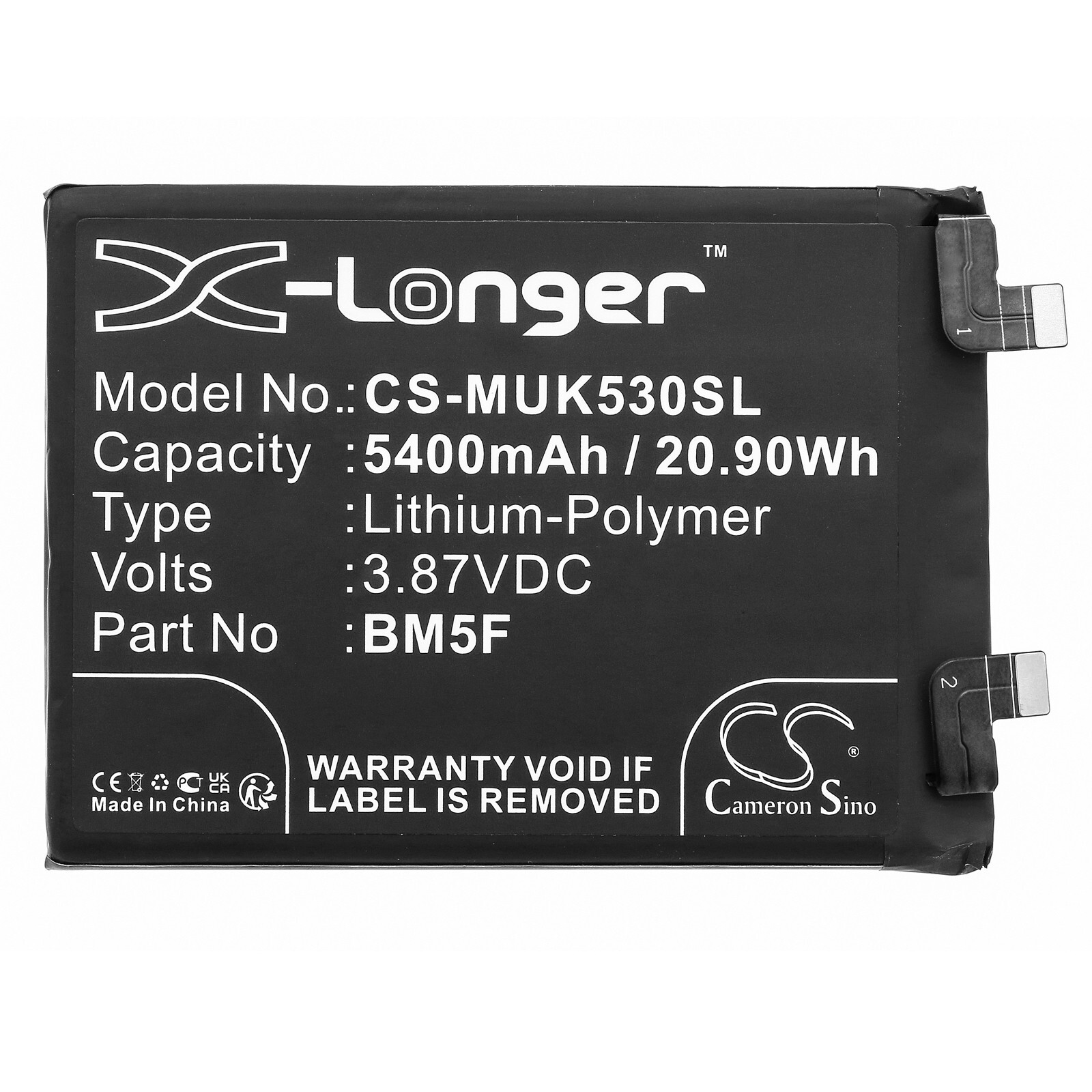BATTERIE 5400mAh Type BM5F For Redmi K50, K50 5G, 22041211AC
