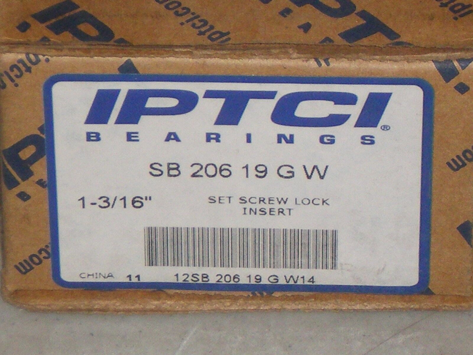 IPTCI SB20619GW Bearing 1-3/16″ Set Screw Lock Insert Free Shipping!