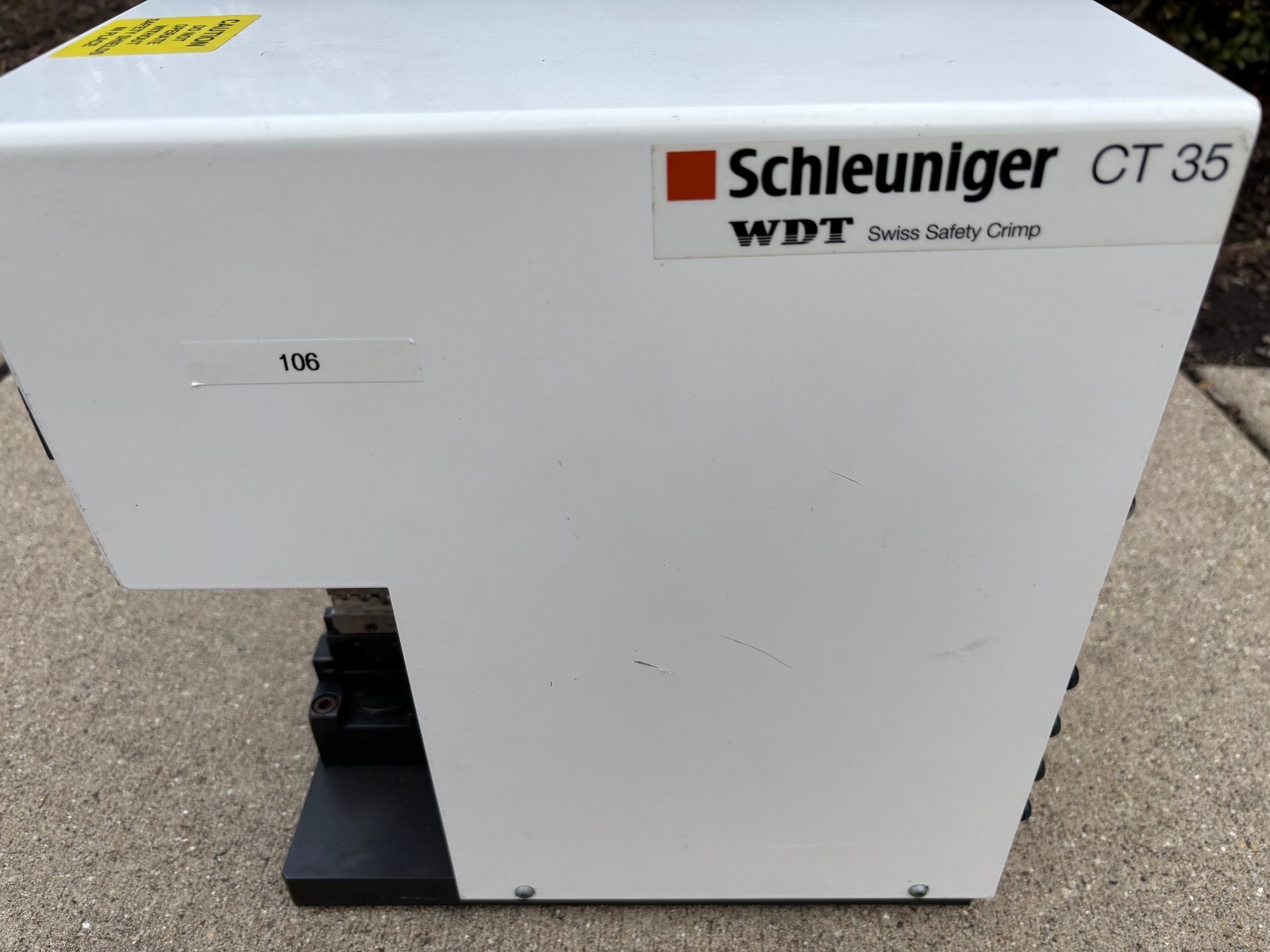 SCHLEUNIGER CT 35 PNEUMATIC CRIMPING MACHINE, 85-110 PSI, 0.78″ MAX STROKE