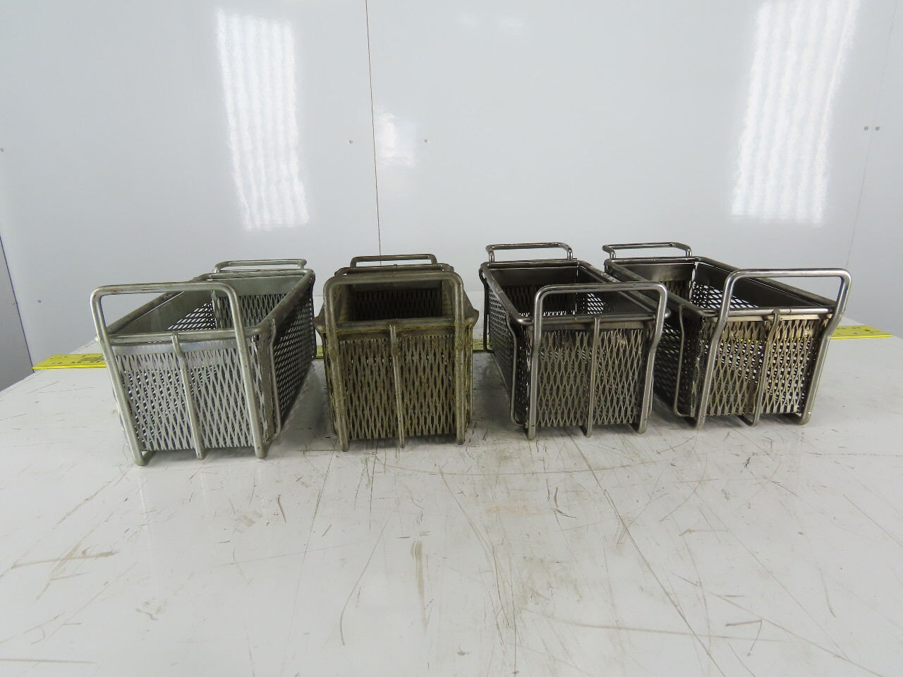 Rectangular Wire Expanded Metal Parts Washer Dip Basket 5″x10-1/2″x4-1/4″Lot of4
