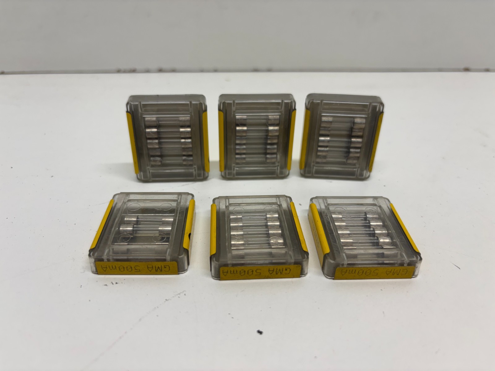 LOT OF 28 NEW OLD STOCK! BUSSMANN 0.5A 250VAC MINI FUSES GMA 500MA