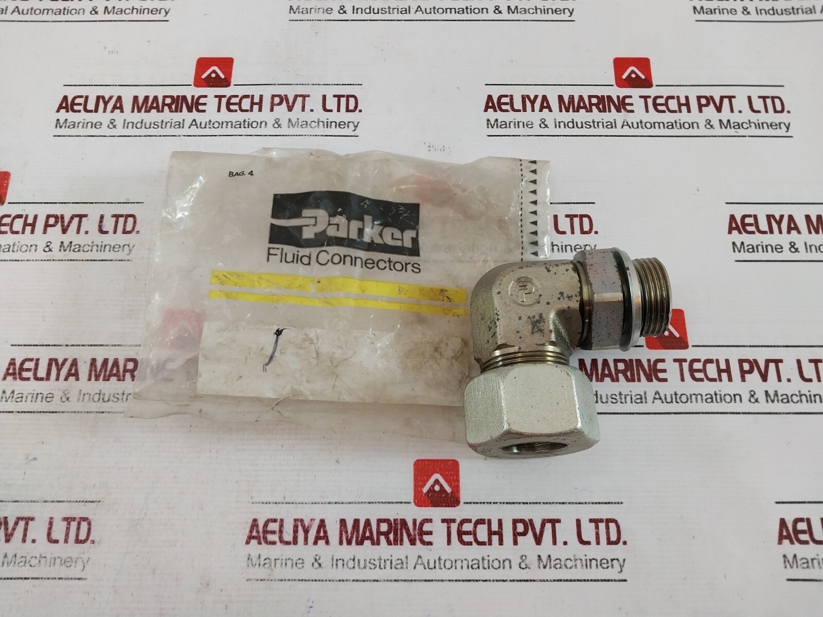 Lot of 2X PARKER 25-S Degree Mild Steel Hydraulic BSP Male Elbow