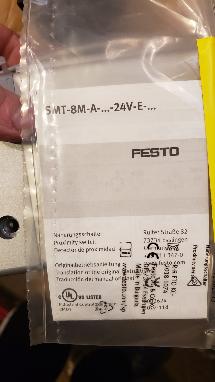 RARE NEW Festo Short Stroke Flat Cylinder Rod 145 PSI 10 bar # DZF-1/2″-5″-A-P-A