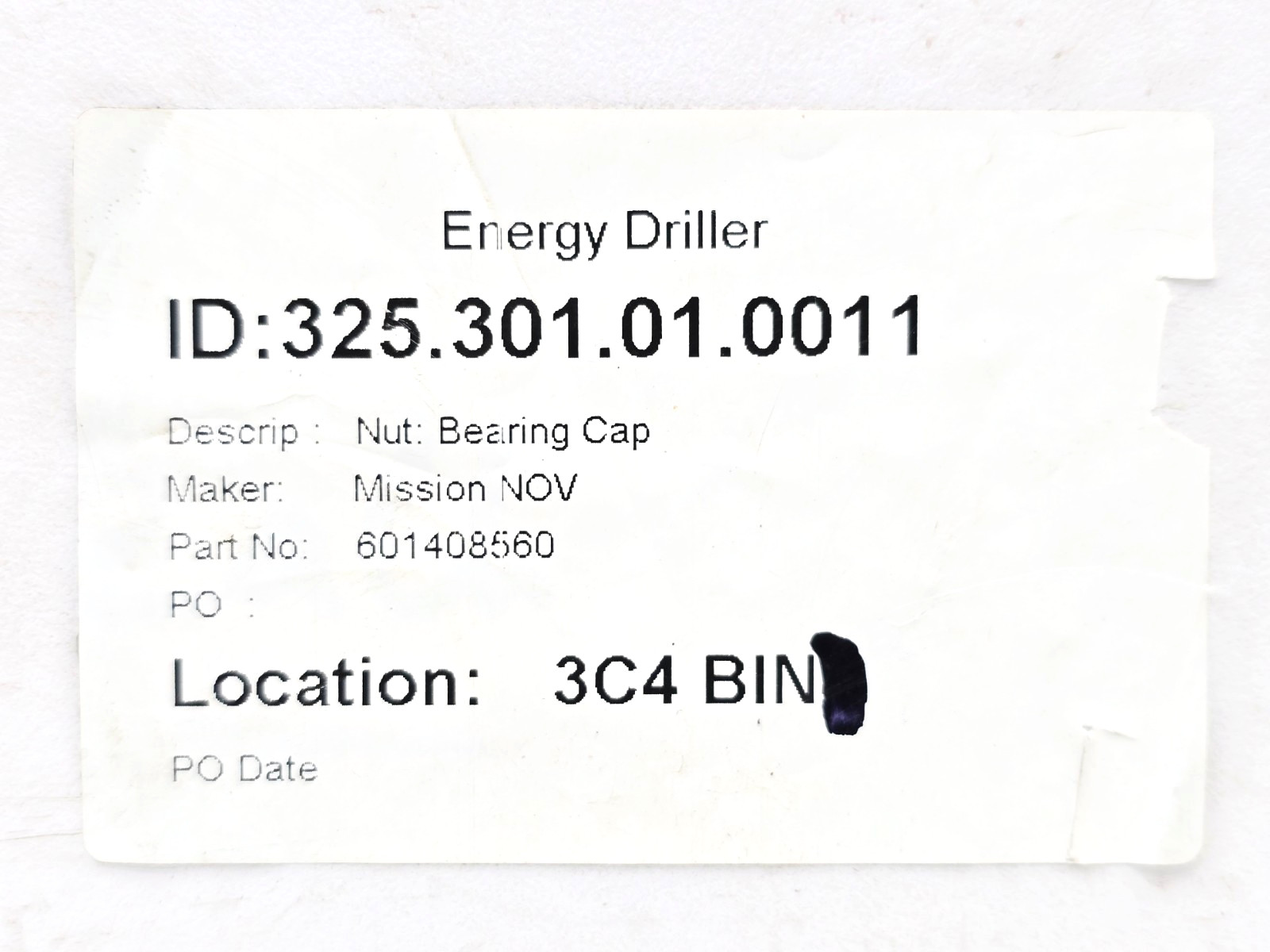 NOV 601408560 NUT Bearing Cap LOT OF 4