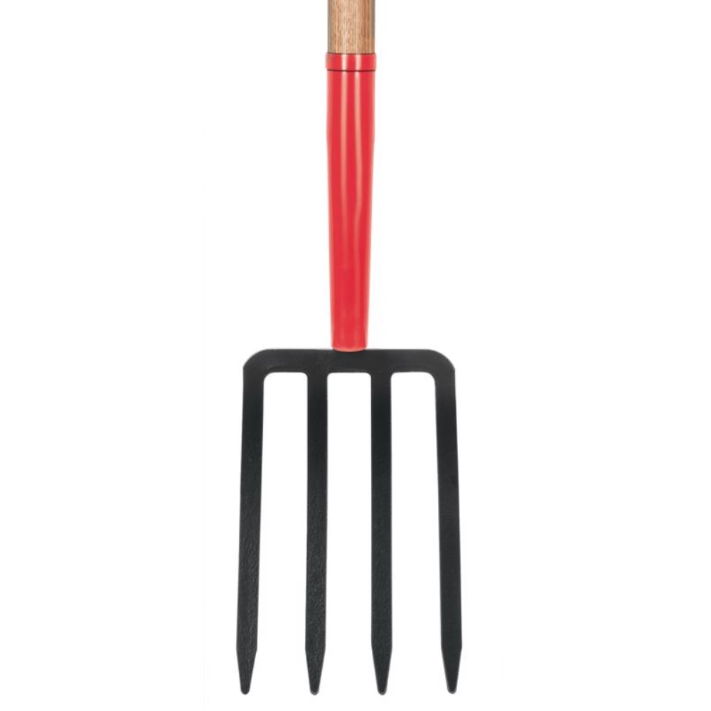 Truper BJ-4E Tru Tough Forged 4-Tine Spading Fork 9 in. with 30 in. Wood Handle