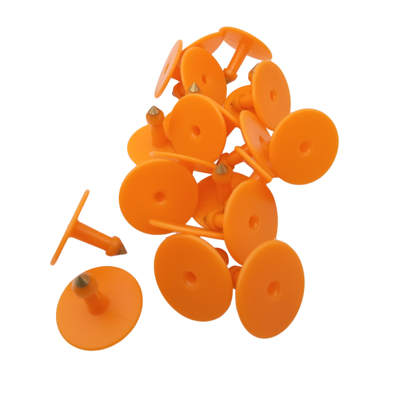 US Stock 100x Orange 001-100 Number Plastic Livestock Ear Tag 3″ x 2.4″ For Cow
