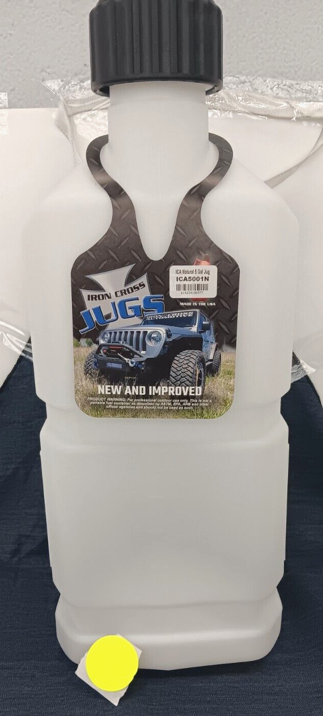 IRONCROSS 5 GALLON WHITE MULTIPURPOSE UTILITY JUG HIGH DENSITY POLYETHLENE