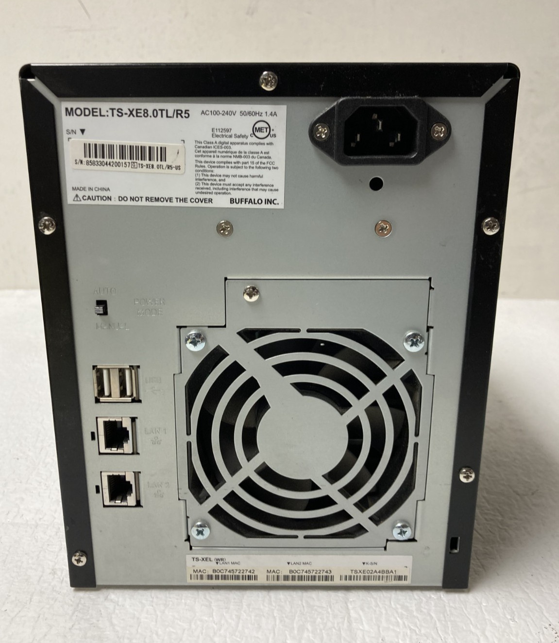 Buffalo TeraStation TS-XE8.0TL/R5 4-Bay Storage No HDDs/ Keys/ Covers *FOR PARTS
