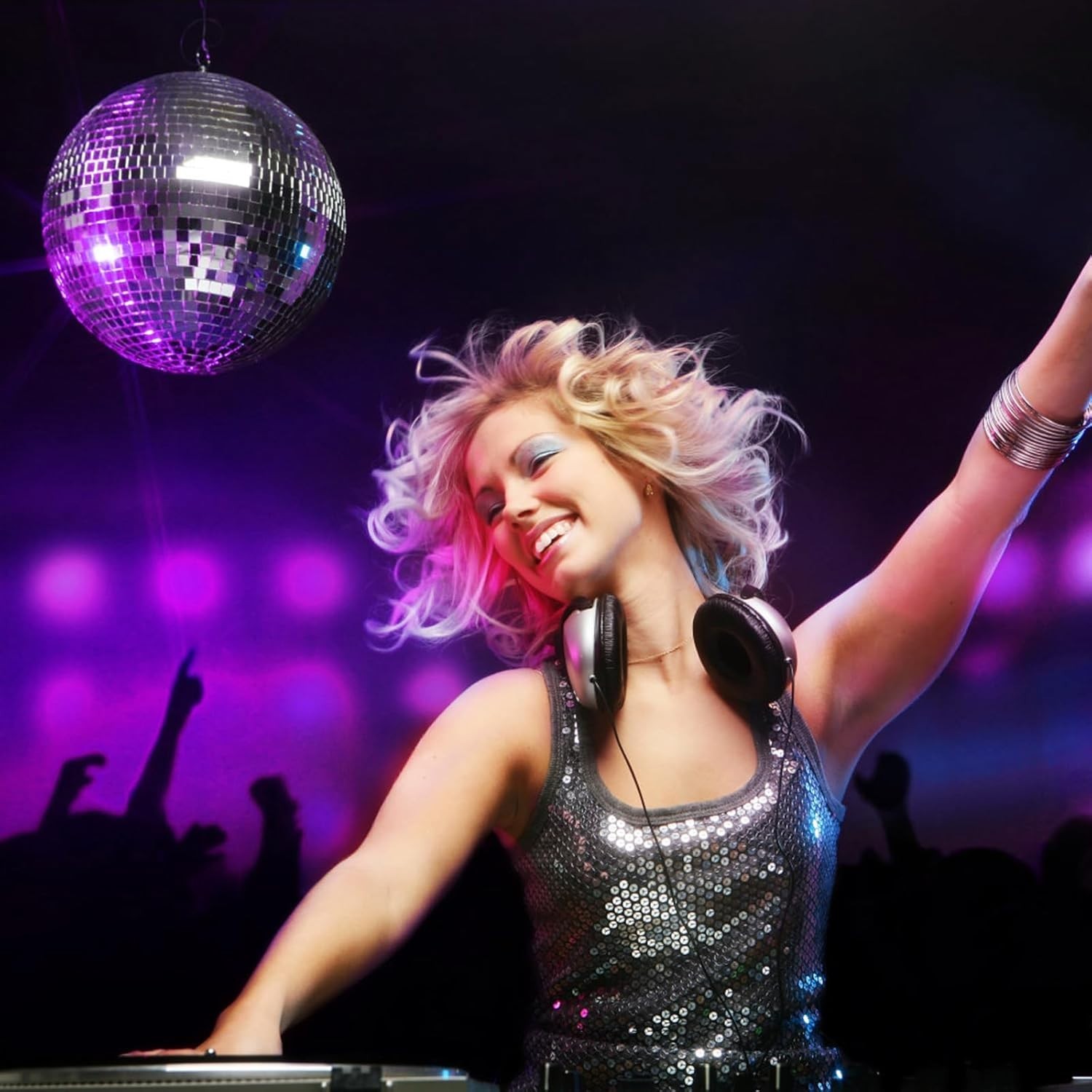 10 RPM Disco Ball with Motor and Mirror Ball Plug/Battery Powered Disco Bal