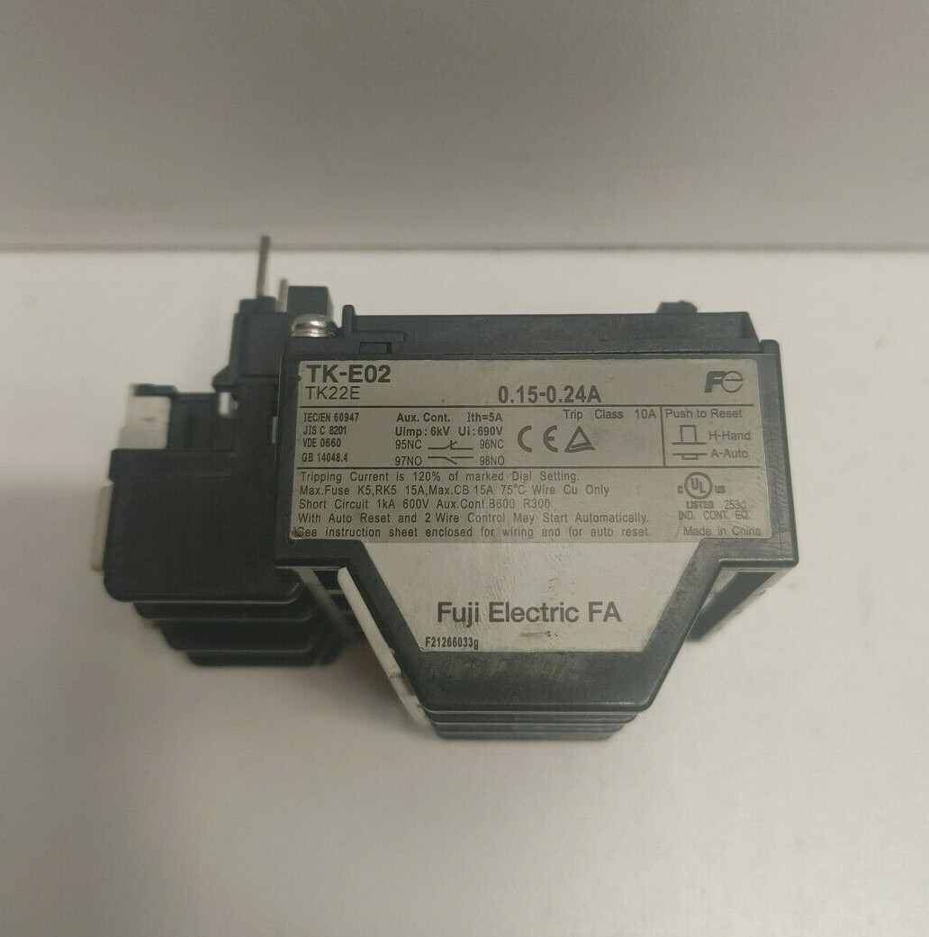 NEW OLD STOCK! FUJI 0.15-0.24A THERMAL OVERLOAD RELAY TK-E02-24 TK22E
