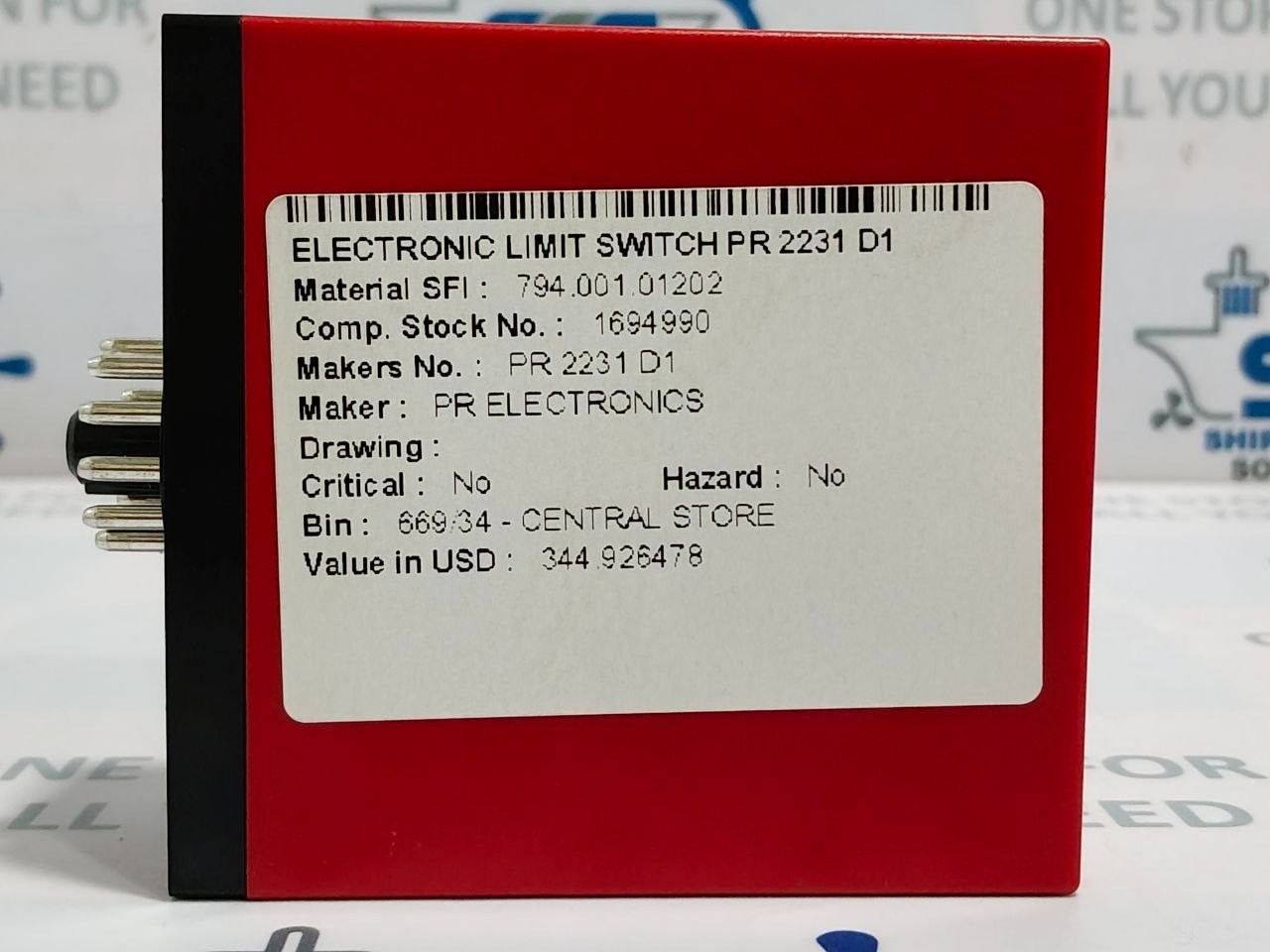 PR Electronics 2231 Trip Amplifier 2231P 24-230VAC 24-250VDC 2W 50/60HZ