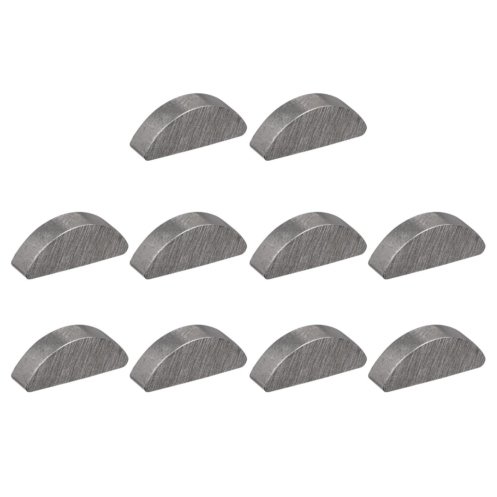 uxcell Woodruff Keys, 10pcs Steel 3mm Width x 5mm Height x 13mm Diameter Semicir