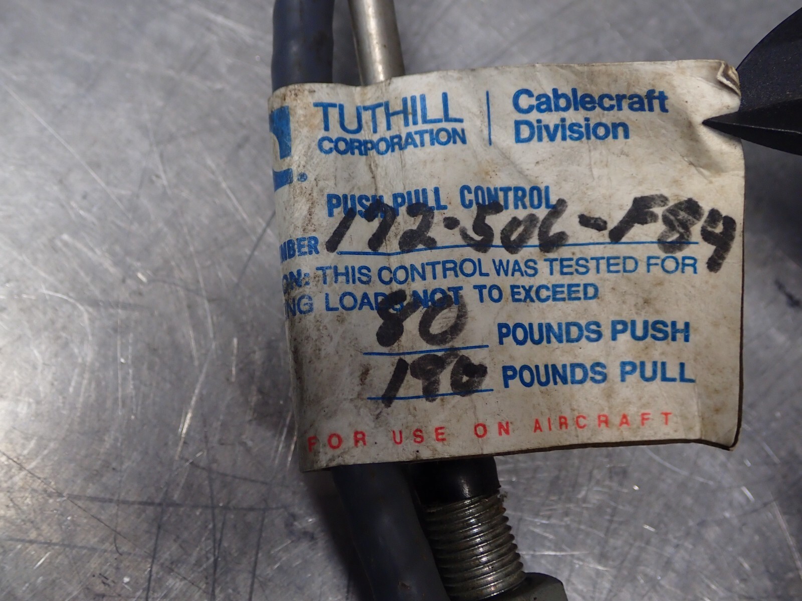 TUTHILL Cablecraft Divison 172-506-F84 Cable New Old Stock See All Pictures