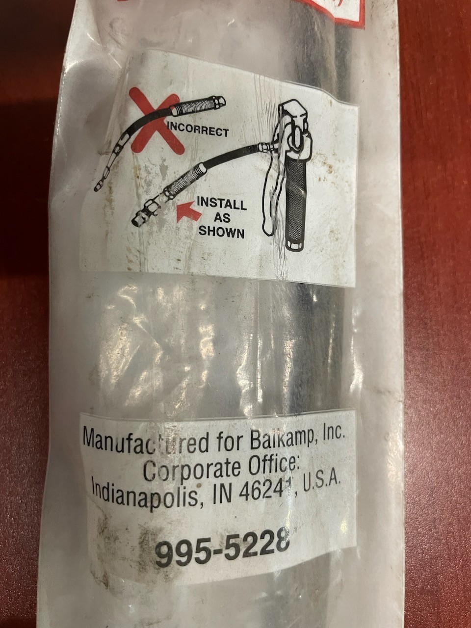 NAPA 715-1140 Grease Gun Whip Hose Extension 18″ 1/8″ NPT Male NOS